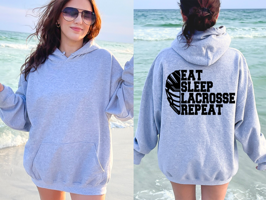 Eat Sleep Lacrosse Repeat Hoodie