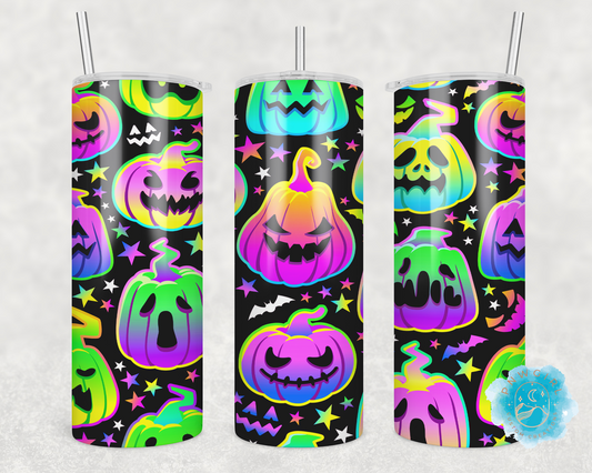 Retro Neon Pumpkin Tumbler