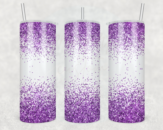 Purple and White Ombre 20oz Skinny Tumbler